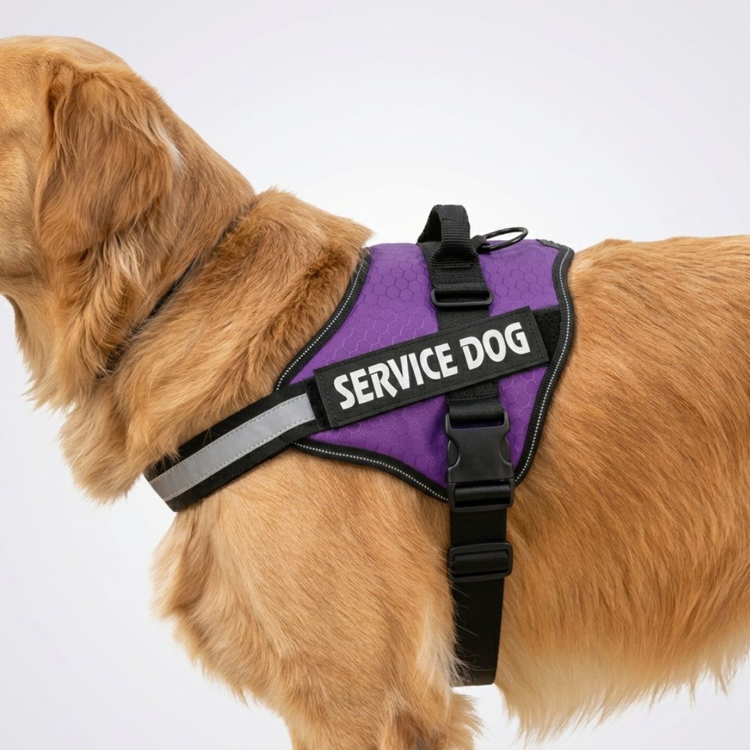 TacticalFit Dog Harness with Reflective Strips & Velcro Patches