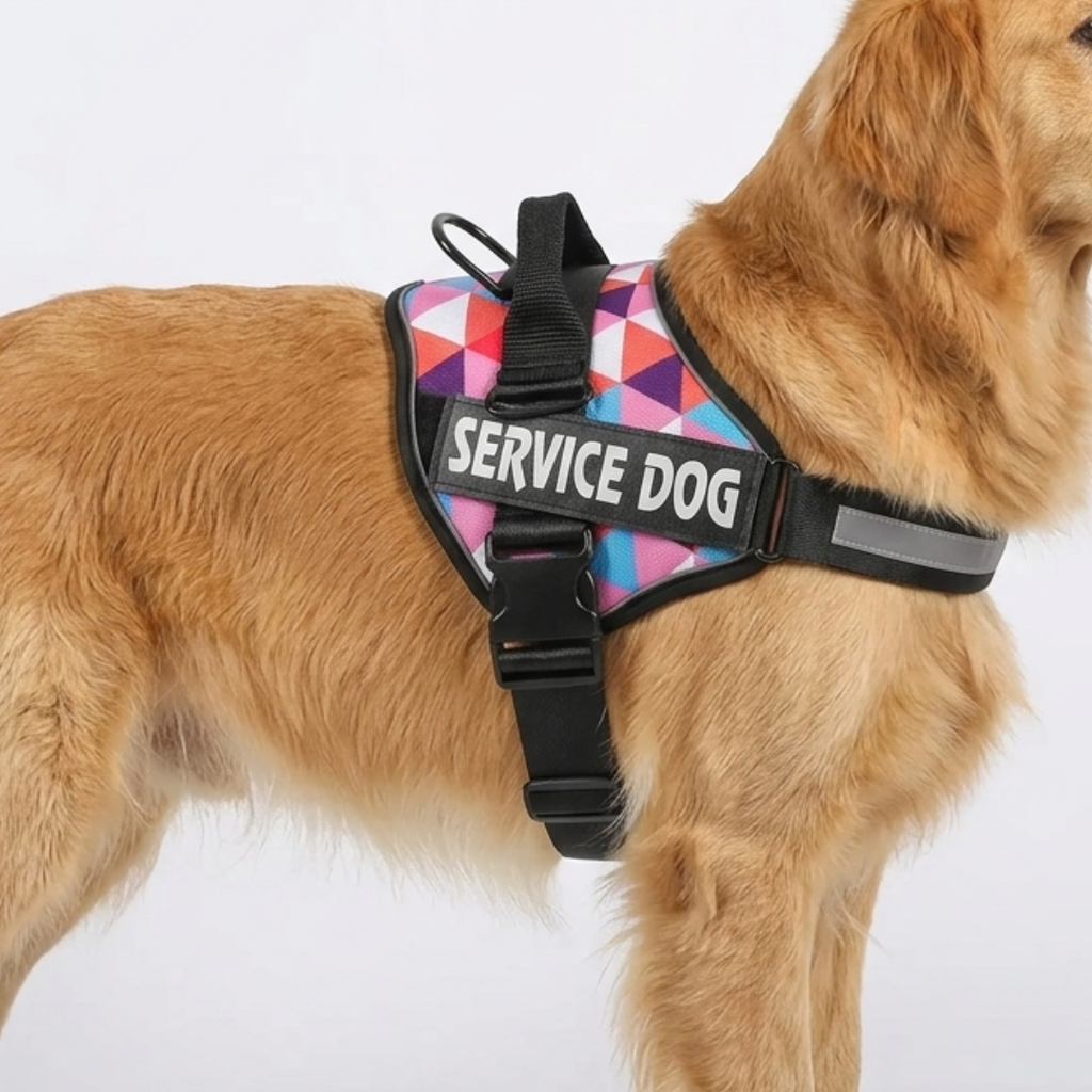 TacticalFit Dog Harness with Reflective Strips & Velcro Patches