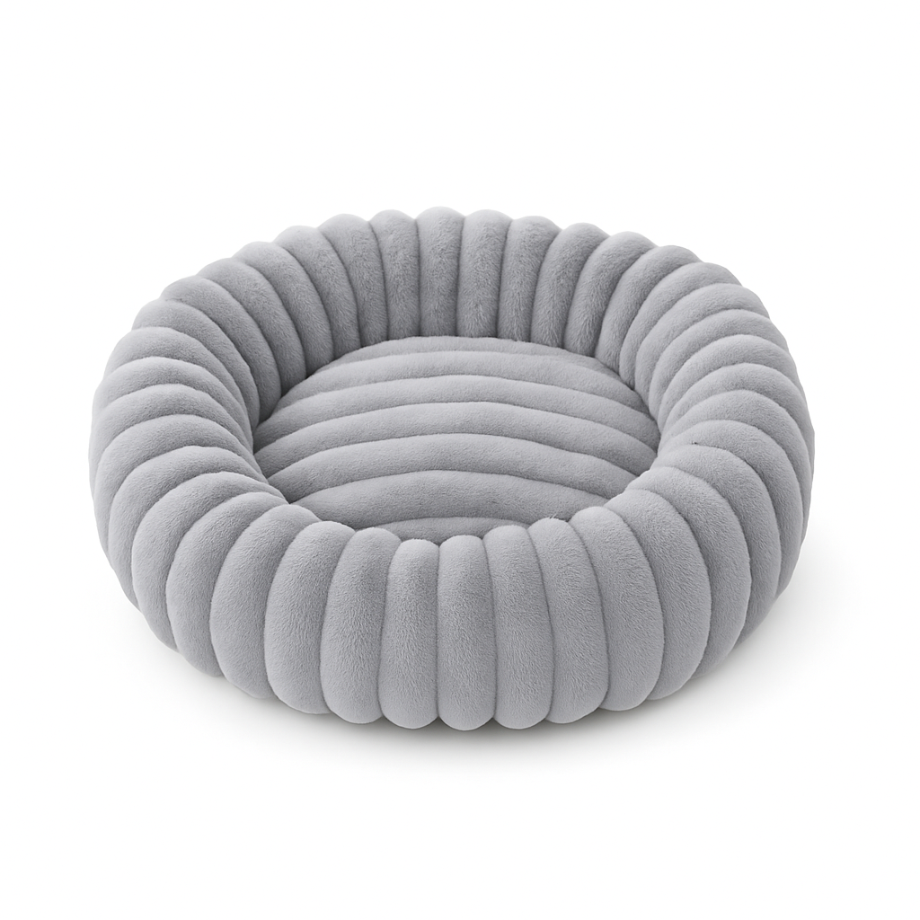 SnuggleNest Plush Donut Dog Bed