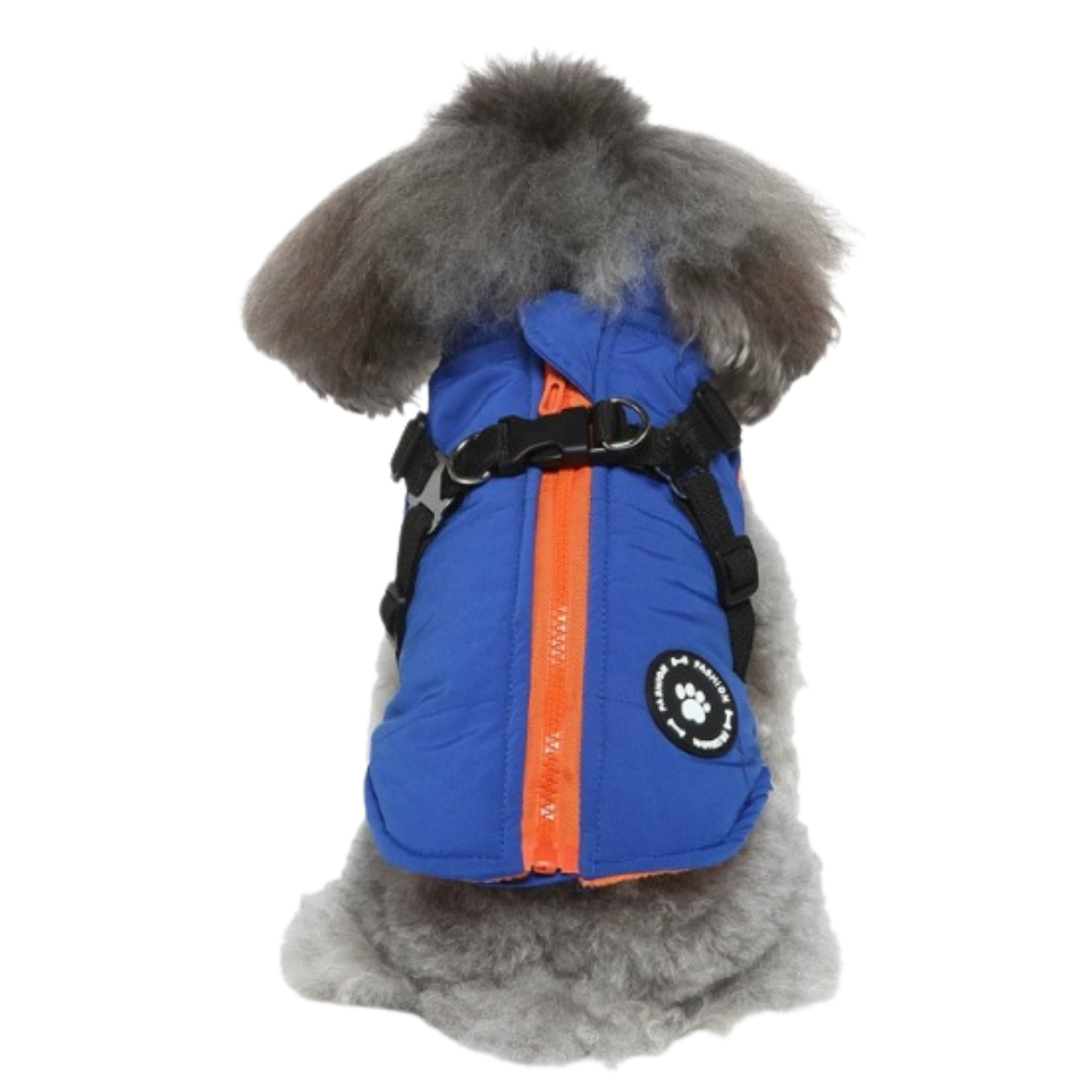 CozyTail Fleece Dog Jacket with Leash Ring
