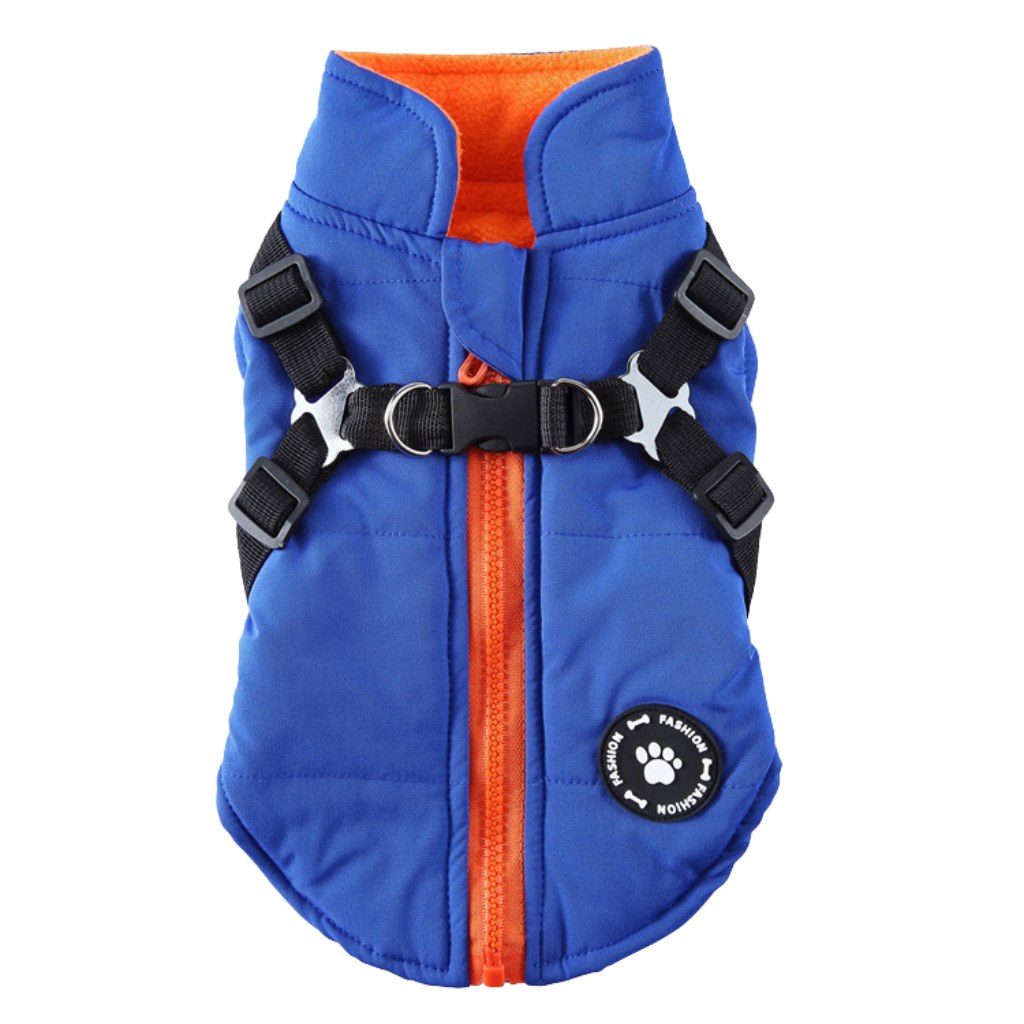 CozyTail Fleece Dog Jacket with Leash Ring