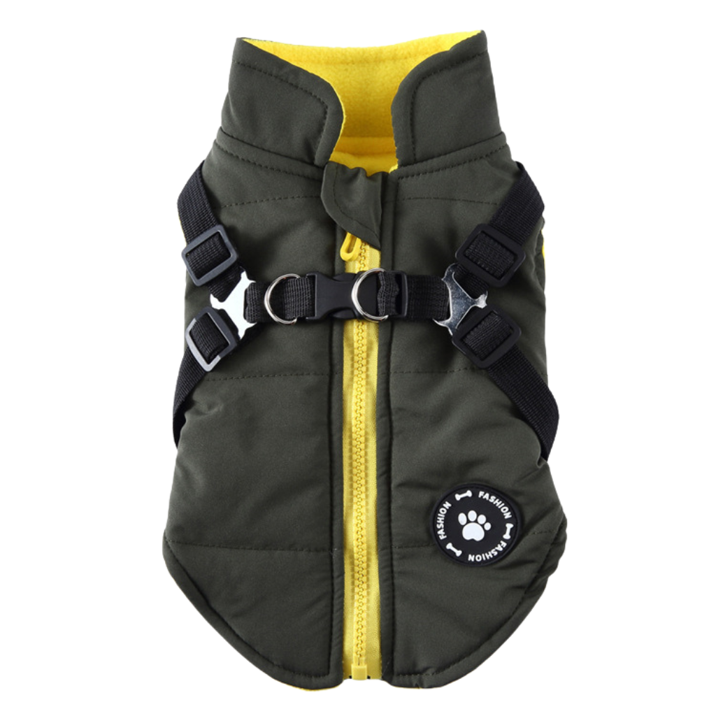 CozyTail Fleece Dog Jacket with Leash Ring