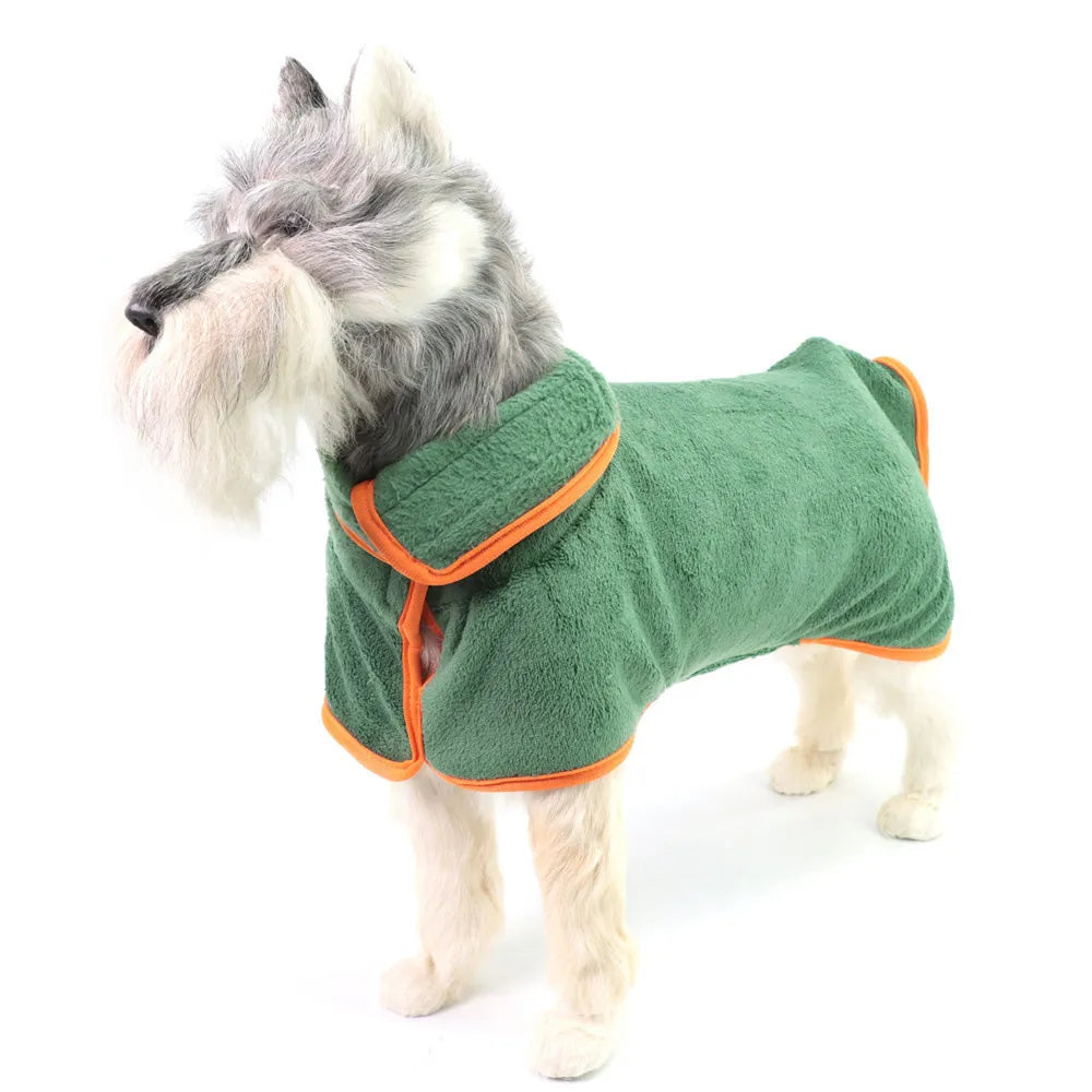 DryComfort Dog Bathrobe - Quick Dry Pet Bath Coat