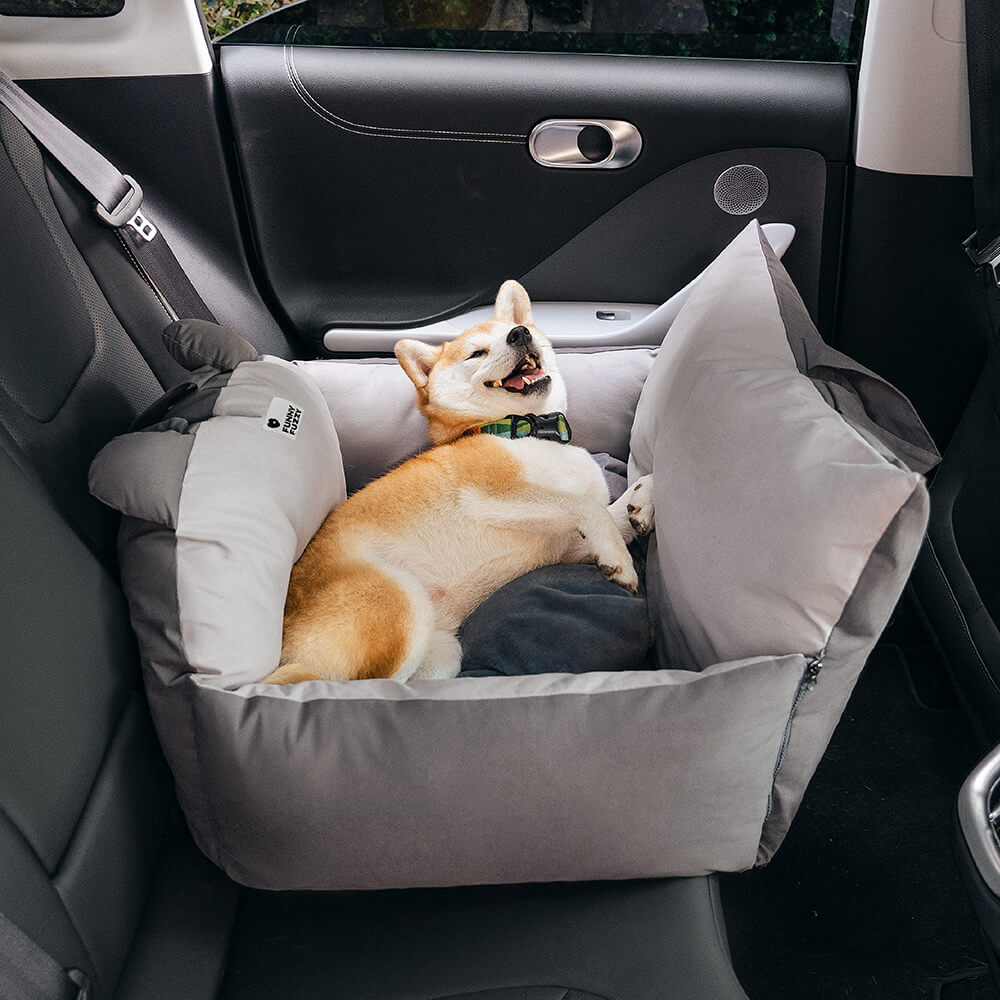 CozyCruise Pet Car Bed - Portable Dog Travel Seat Cushion