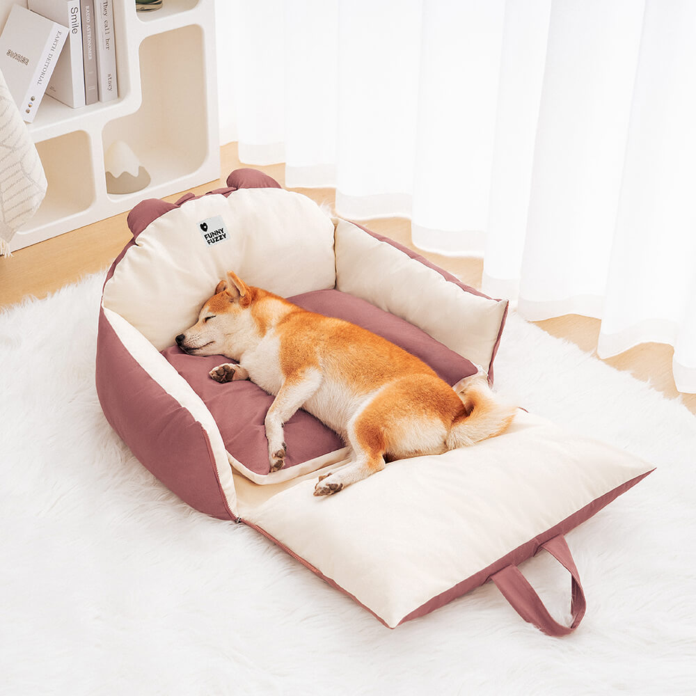 CozyCruise Pet Car Bed - Portable Dog Travel Seat Cushion