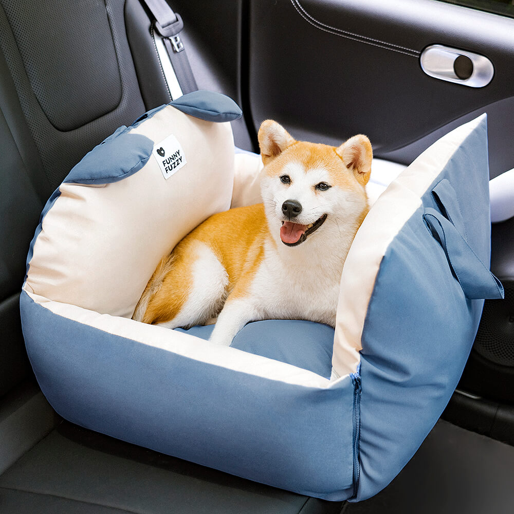 CozyCruise Pet Car Bed - Portable Dog Travel Seat Cushion