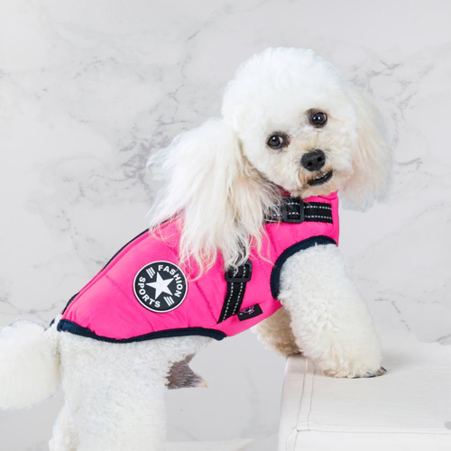 FrostShield Dog Jacket - Waterproof Coat with Built-In Harness