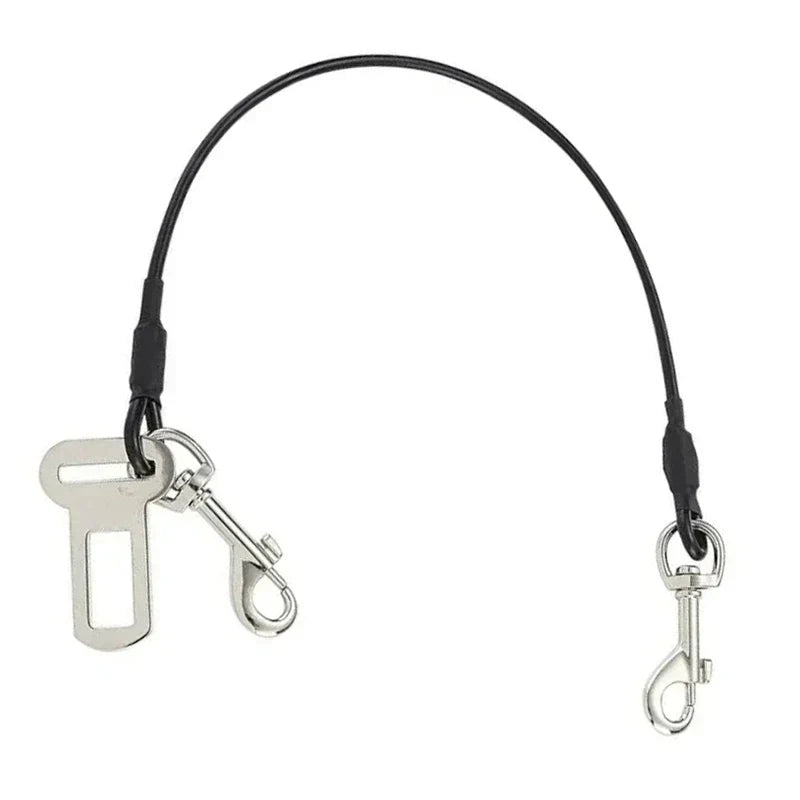 SecureRide Dog Car Seat Belt Tether with Chew-Resistant Wire Core