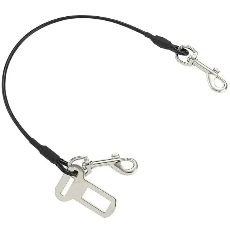 SecureRide Dog Car Seat Belt Tether with Chew-Resistant Wire Core