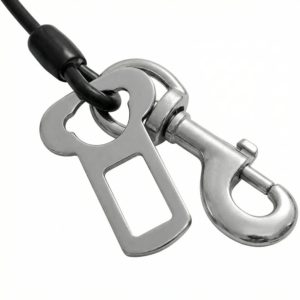 SecureRide Dog Car Seat Belt Tether with Chew-Resistant Wire Core