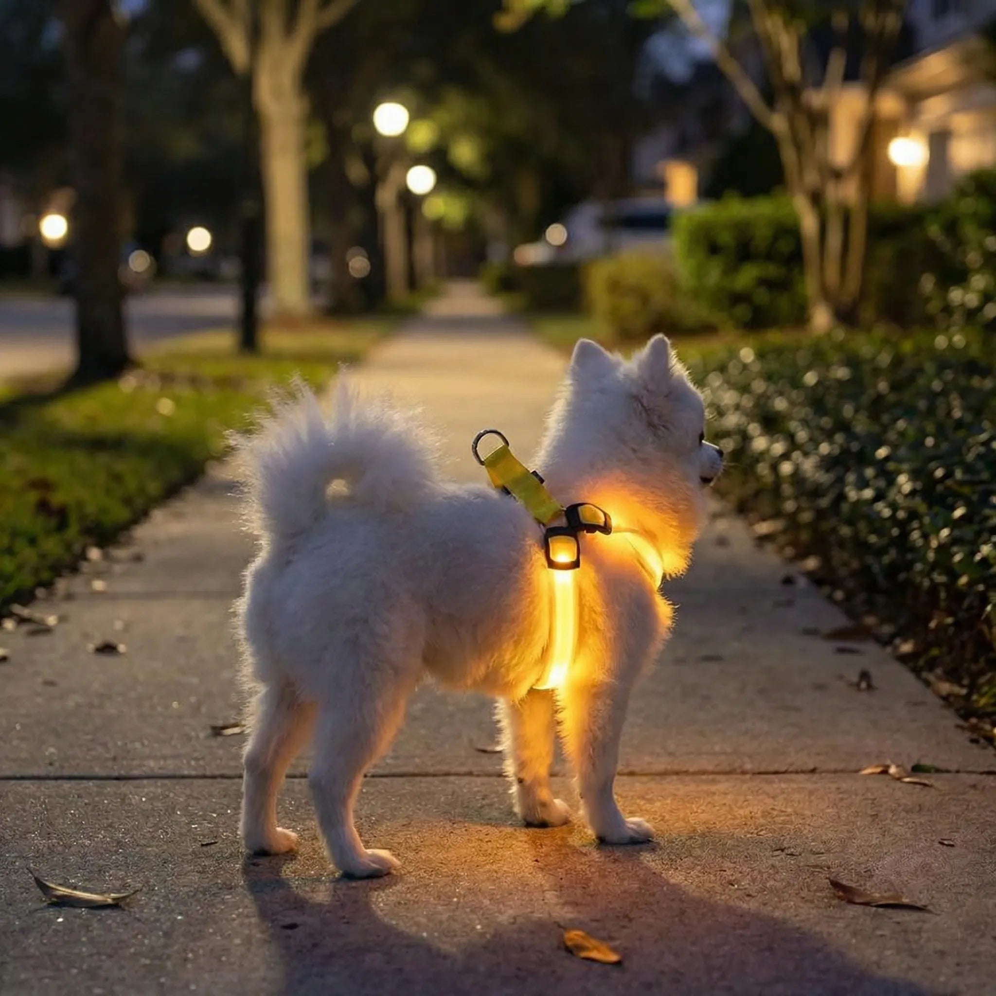 GlowSafe LED Dog Harness USB Rechargeable Reflective Vest
