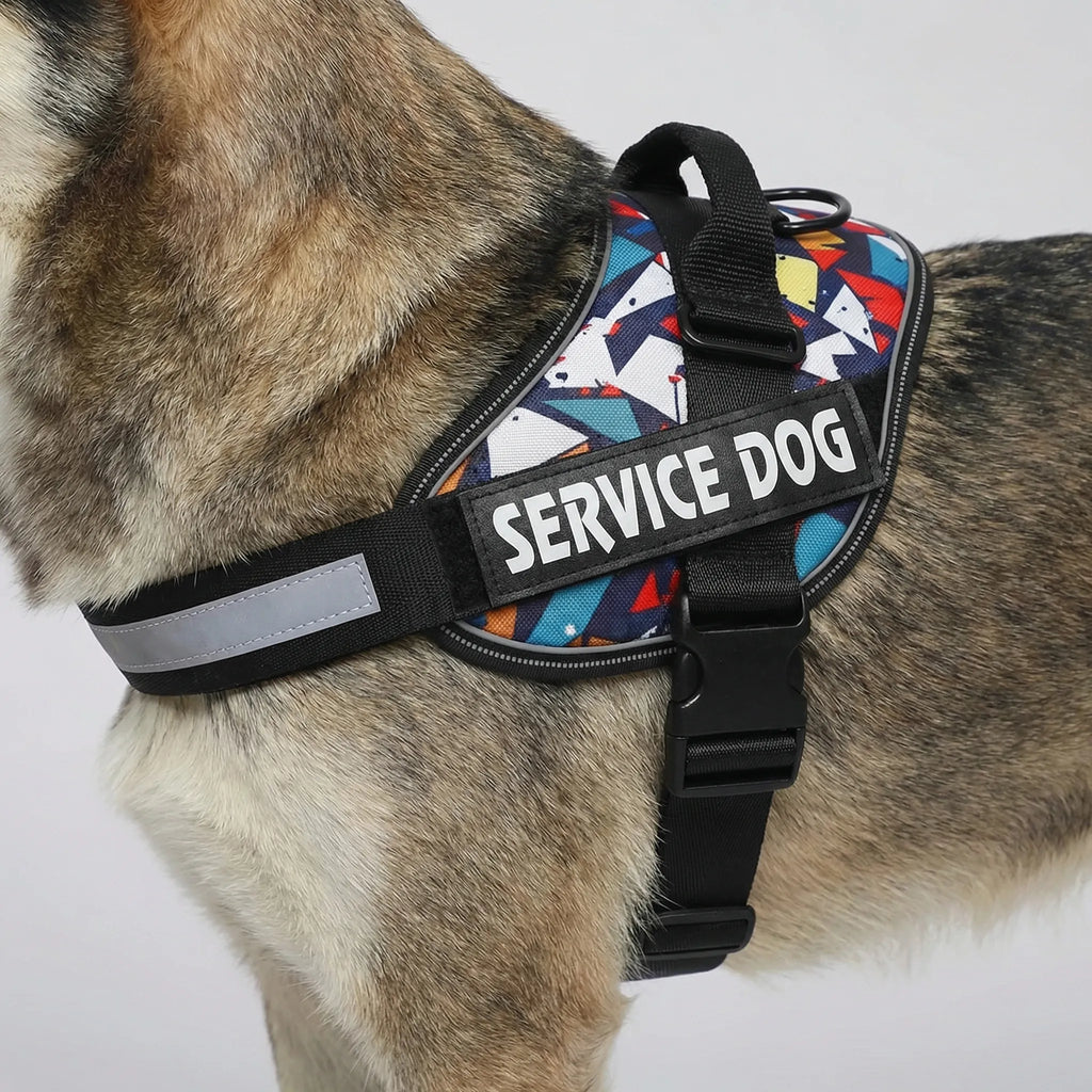 TacticalFit Dog Harness with Reflective Strips & Velcro Patches