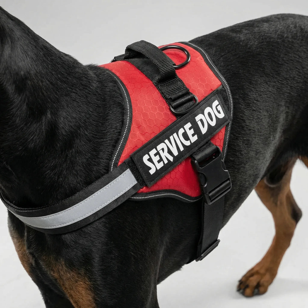 TacticalFit Dog Harness with Reflective Strips & Velcro Patches