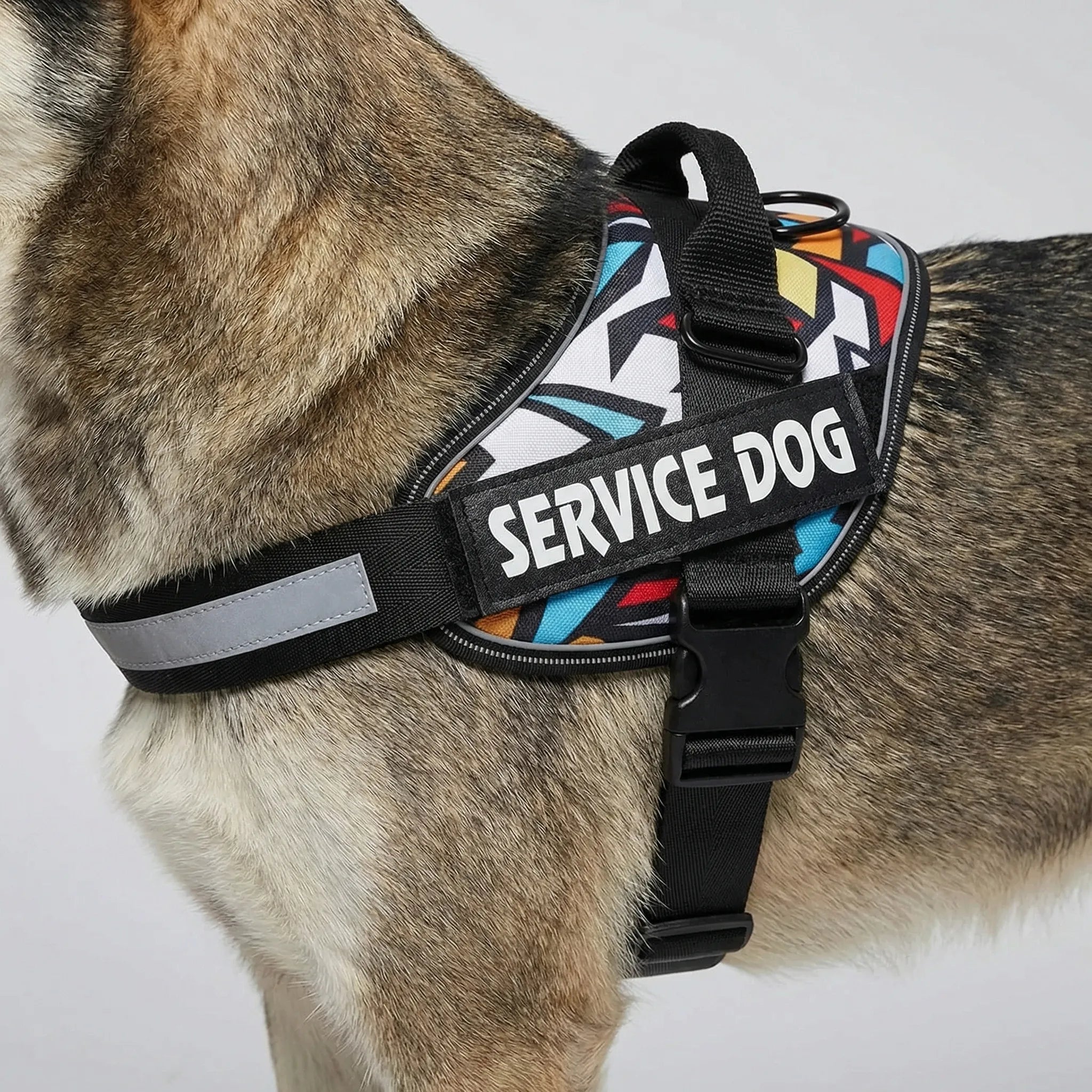 TacticalFit Dog Harness with Reflective Strips & Velcro Patches