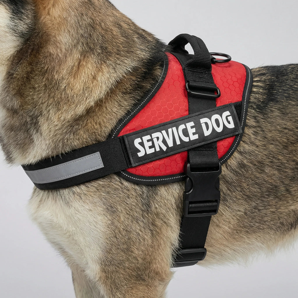 TacticalFit Dog Harness with Reflective Strips & Velcro Patches