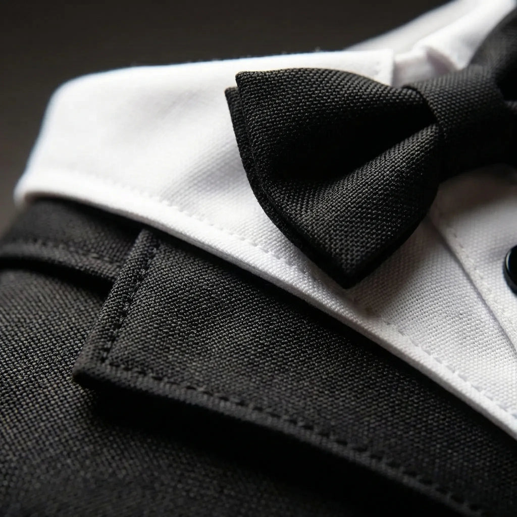 FormalFit Tuxedo Dog Harness with Bow Tie for Small and Medium Dogs