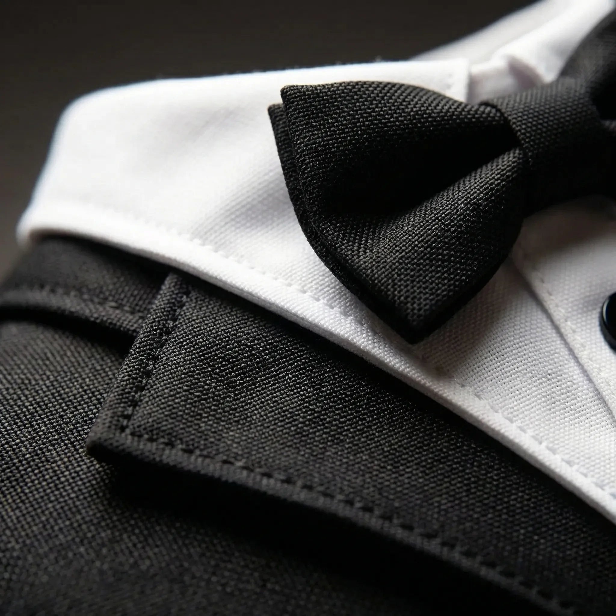 FormalFit Tuxedo Dog Harness with Bow Tie for Small and Medium Dogs