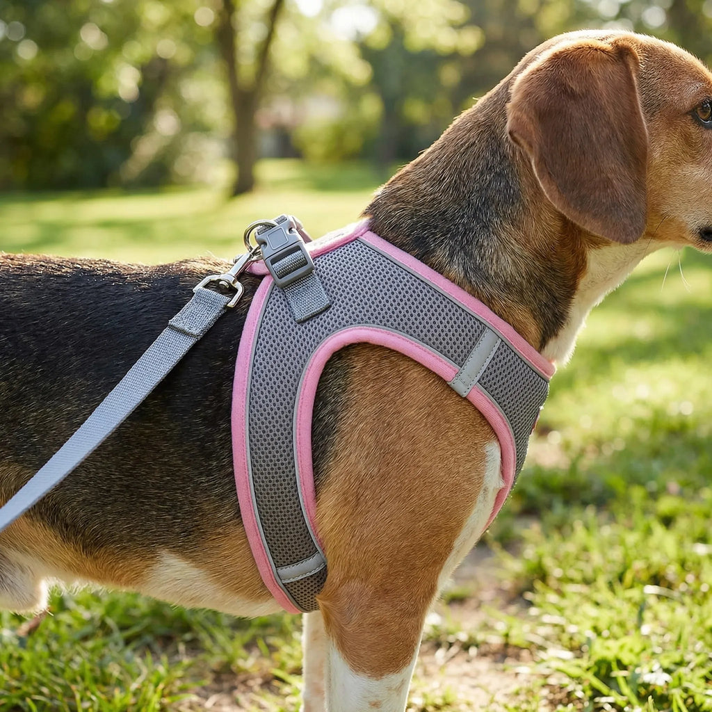 PetFlex Breathable Mesh Harness and Lead Set for Small Dogs & Cats