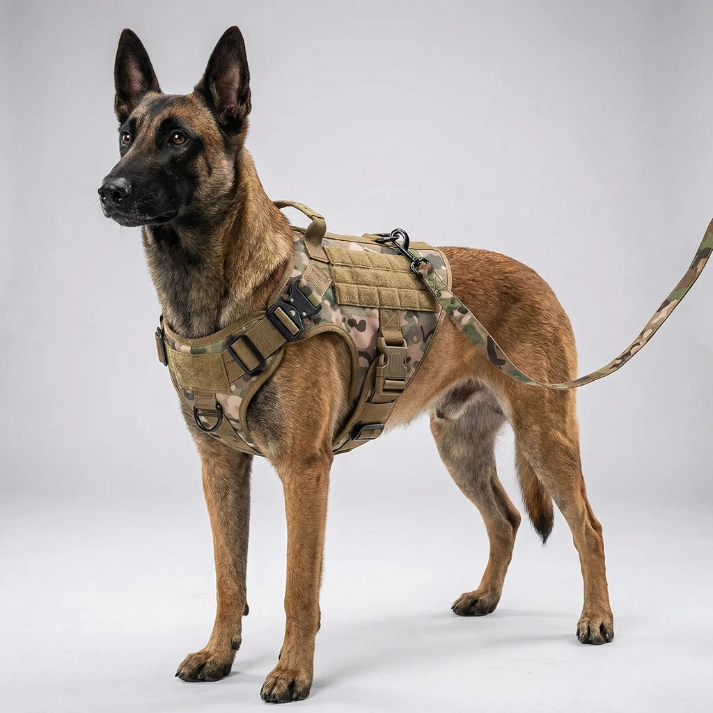 TactiFit Adjustable Dog Harness Set with Vest Design and Lead