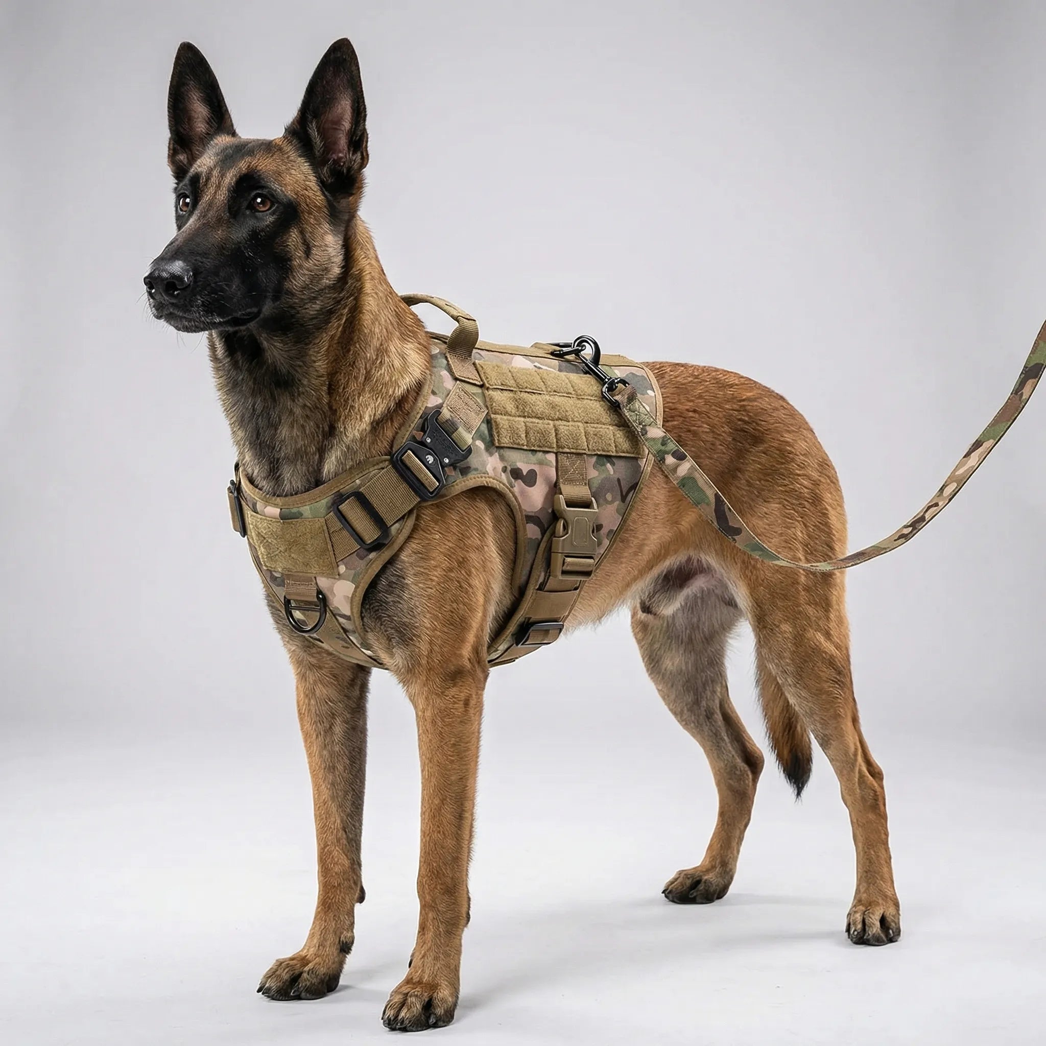 TactiFit Adjustable Dog Harness Set with Vest Design and Lead