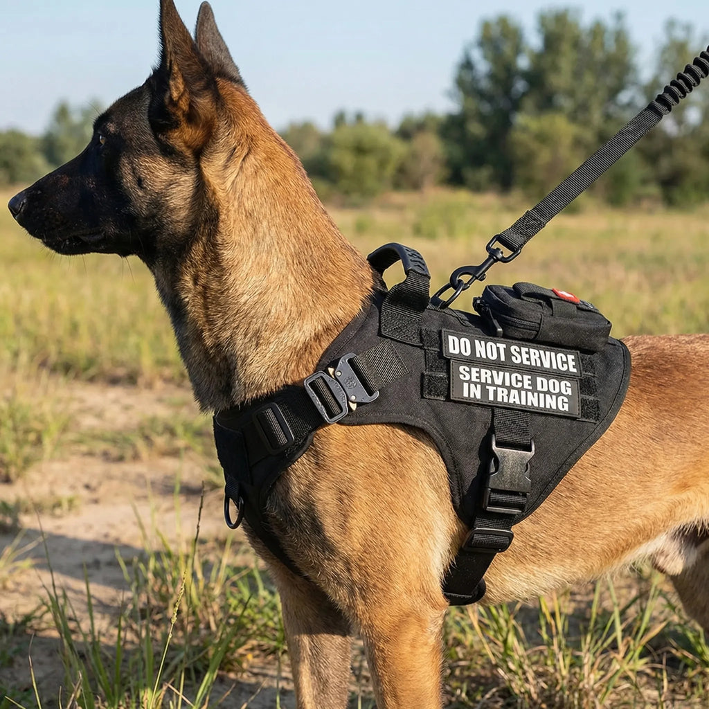 TactiFit Adjustable Dog Harness Set with Vest Design and Lead