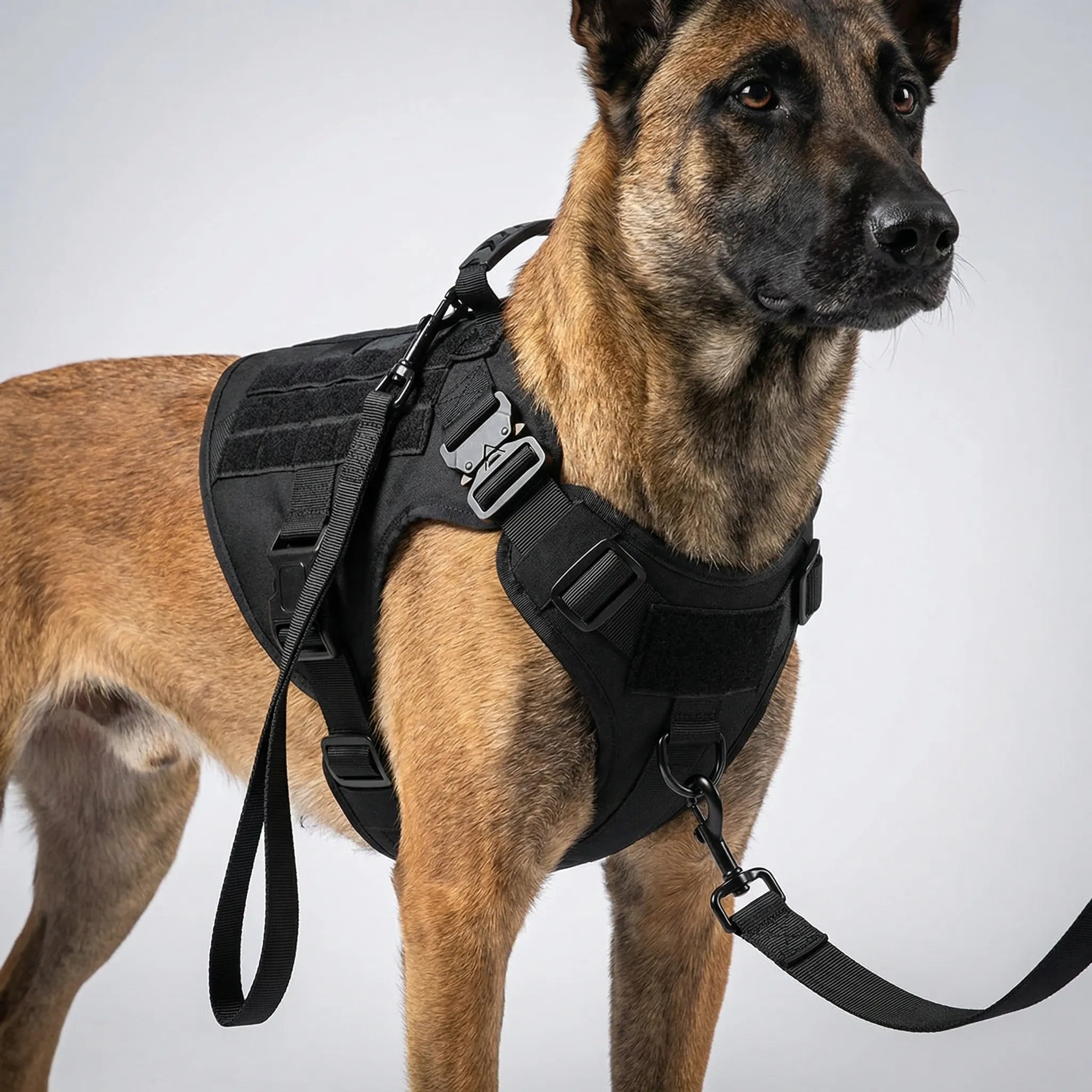 TactiFit Adjustable Dog Harness Set with Vest Design and Lead