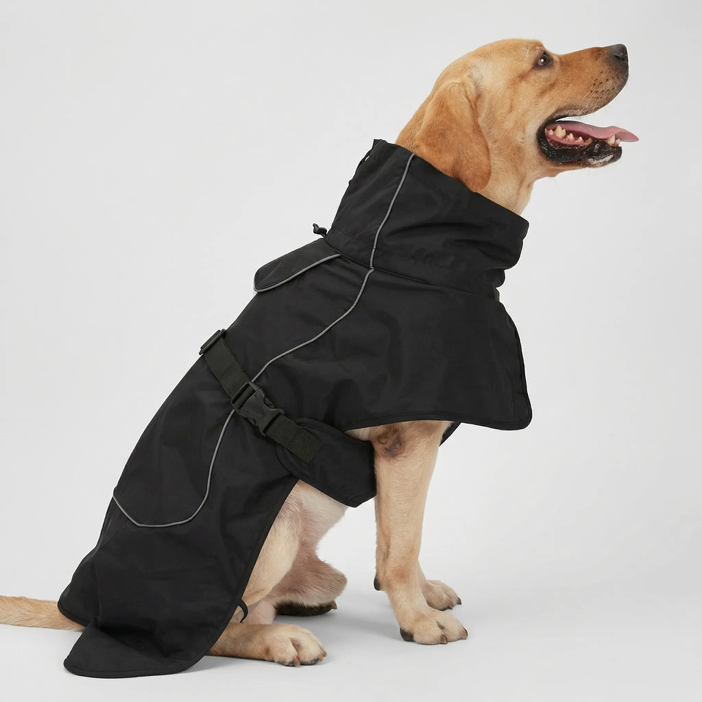 StormFit Waterproof Dog Coat with Harness Loop and Adjustable Fit
