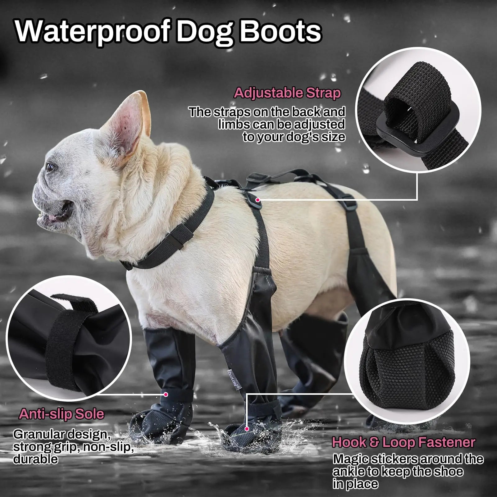SteadyStride Anti-Slip Dog Shoes