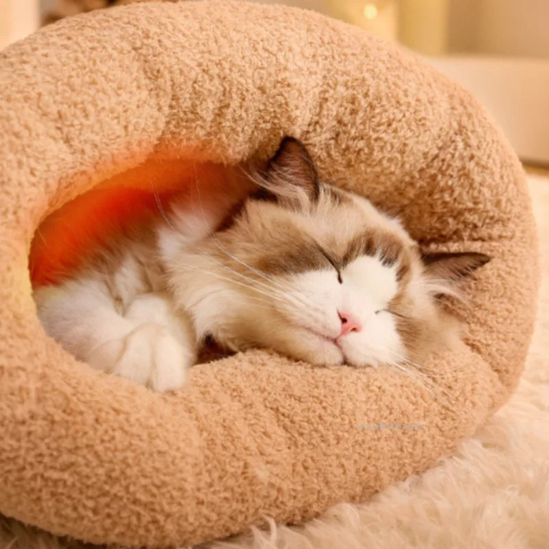SnugTunnel Sherpa Cat Tunnel Bed