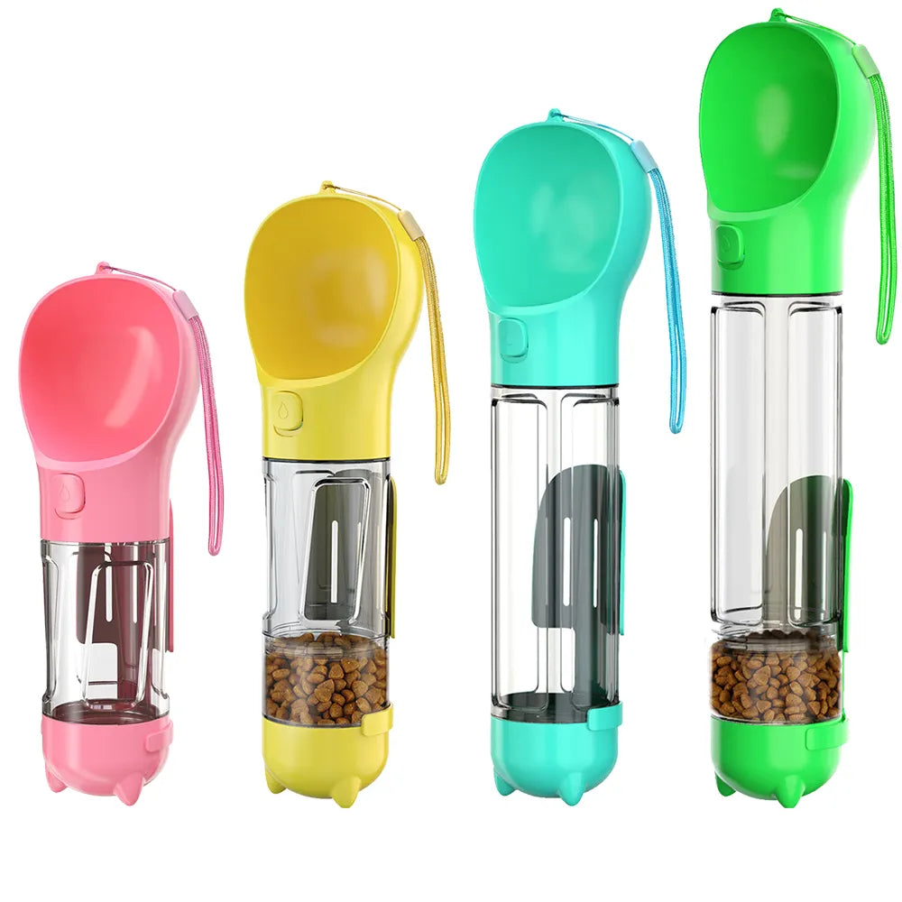 TrailSip 3-in-1 Dog Water Bottle - Travel Feeder & Bag Holder