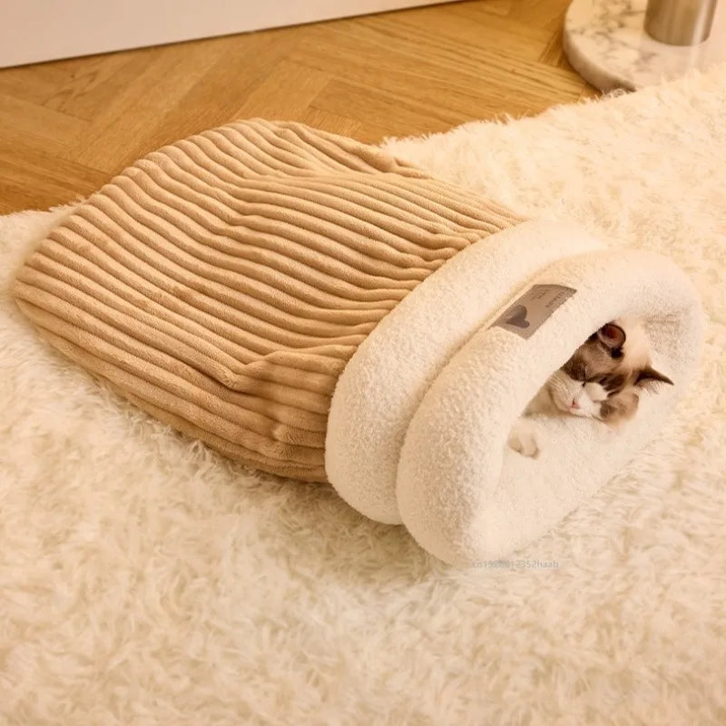 SnugTunnel Sherpa Cat Tunnel Bed