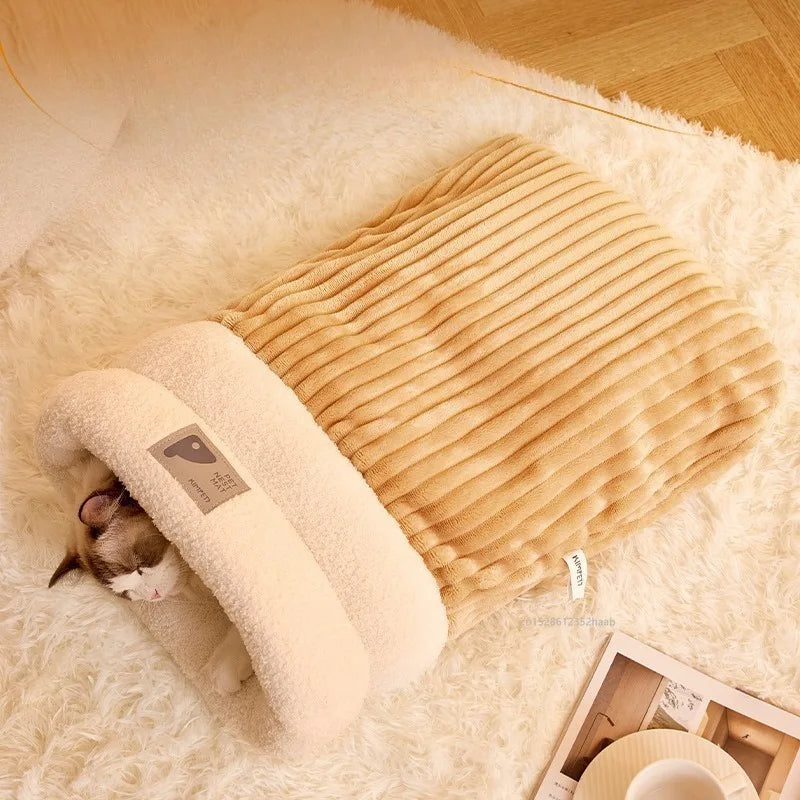 SnugTunnel Sherpa Cat Tunnel Bed