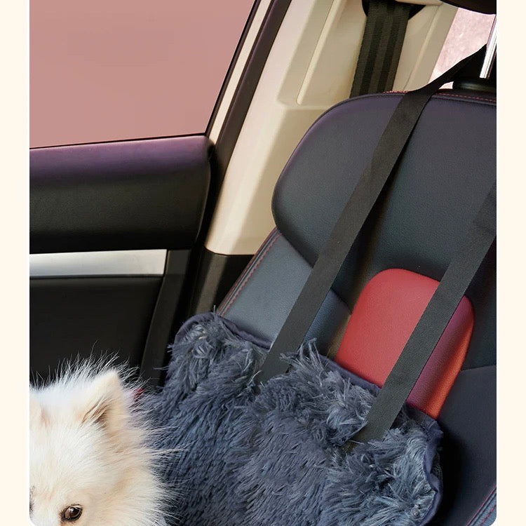 CozyRide Pet Car Seat Bed - Soft Dog Travel Cushion Seat