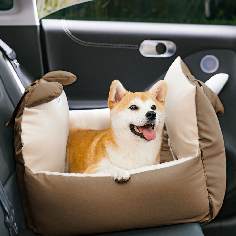 CozyCruise Pet Car Bed - Portable Dog Travel Seat Cushion