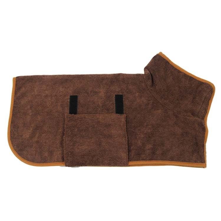 AquaSnug Dog Bathrobe - Quick Dry Microfiber Pet Towel Coat