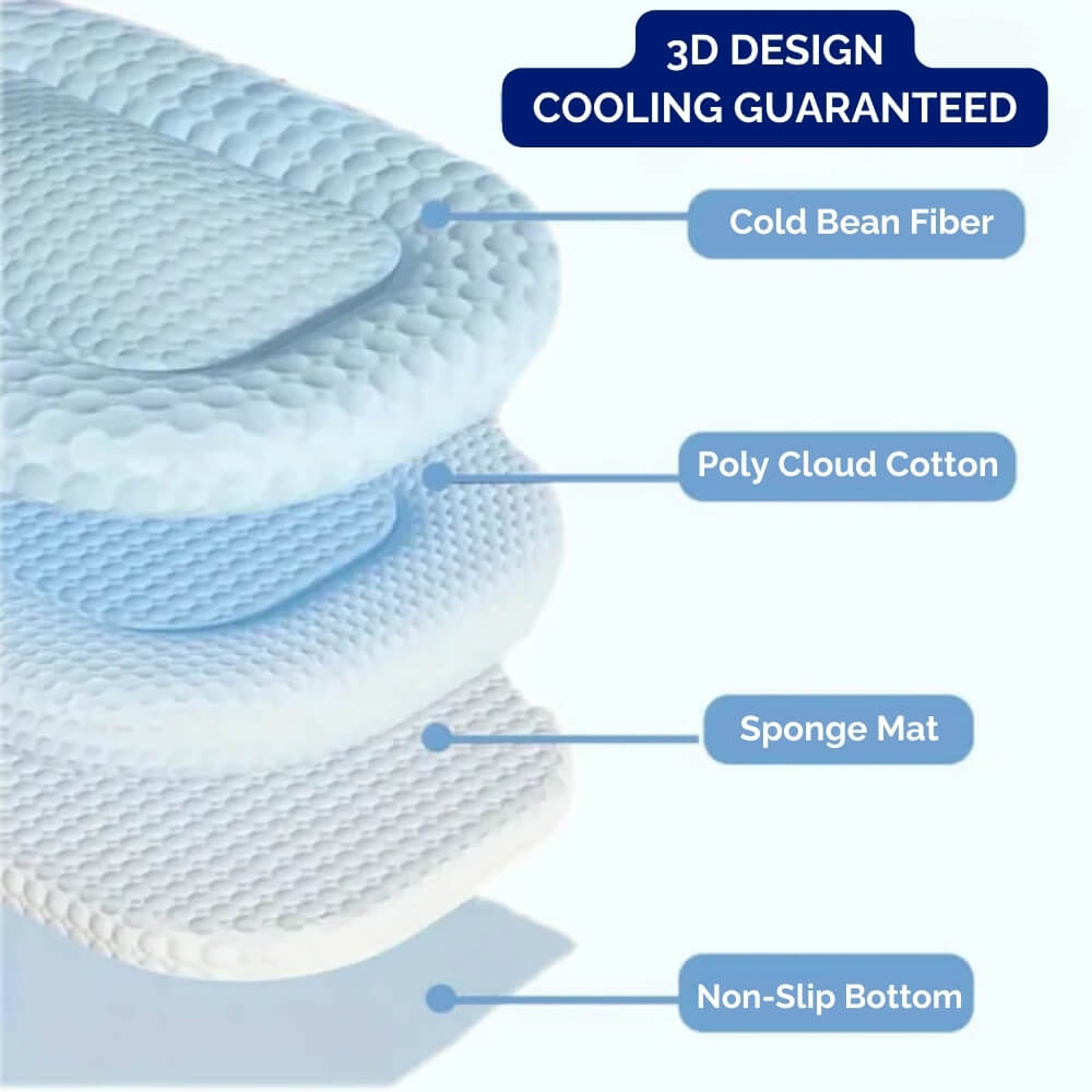 ArcticNest Cooling Dog Bed - Breathable Summer Pet Mattress