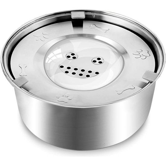 PureFlow Water Bowl - Stainless Steel Anti Spill Pet Bowl