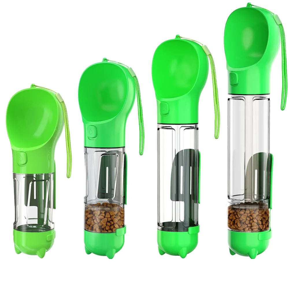 TrailSip 3-in-1 Dog Water Bottle - Travel Feeder & Bag Holder