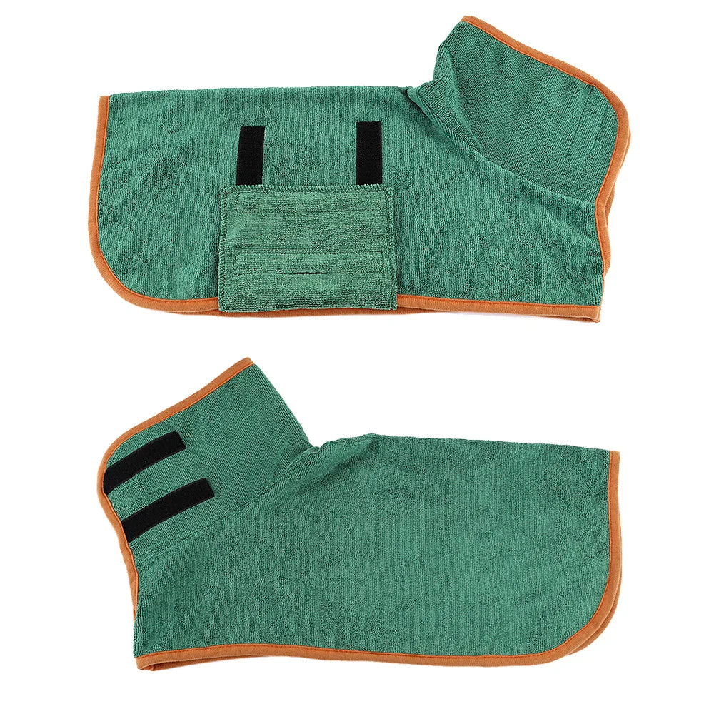 DryComfort Dog Bathrobe - Quick Dry Pet Bath Coat