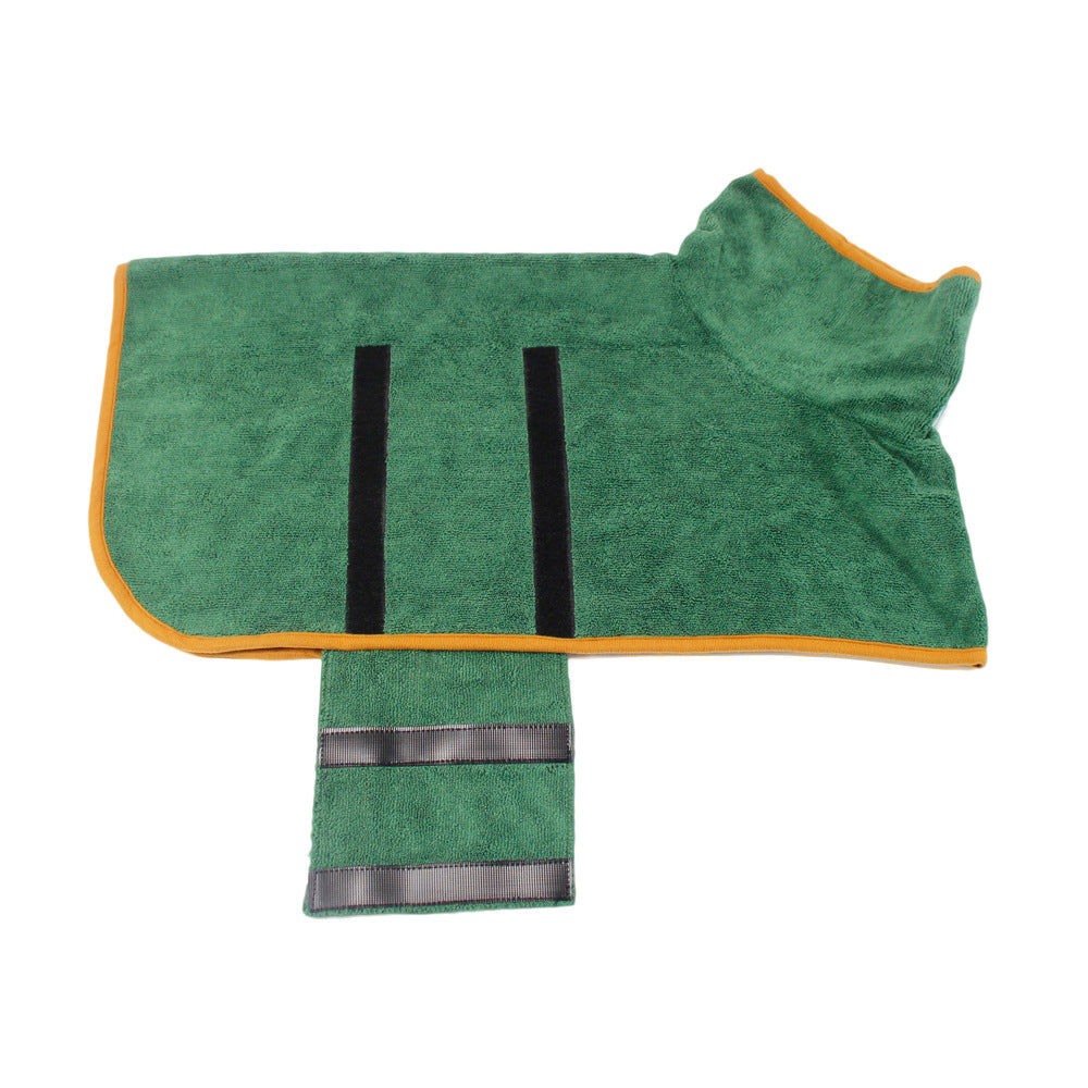 AquaSnug Dog Bathrobe - Quick Dry Microfiber Pet Towel Coat