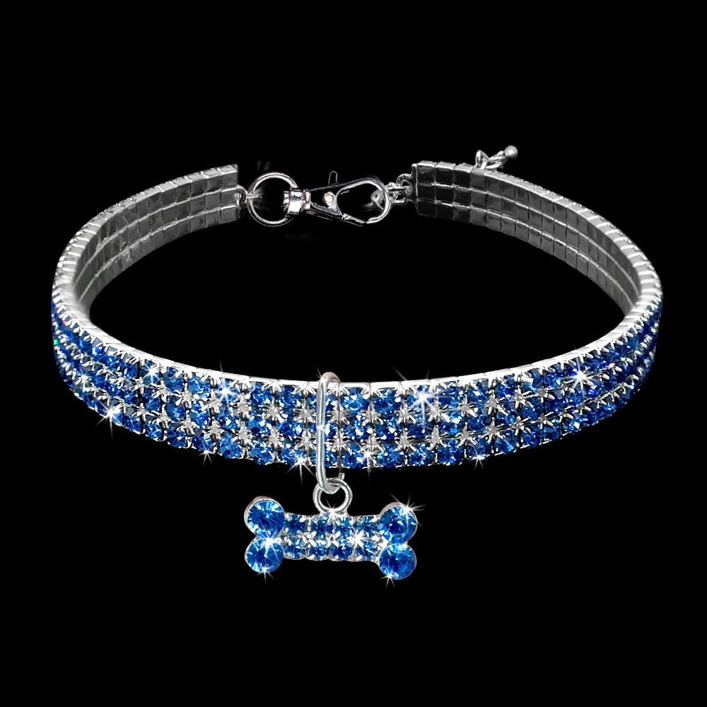 GlamourPaw Rhinestone Pet Collar - Luxury Collar for Dogs & Cats