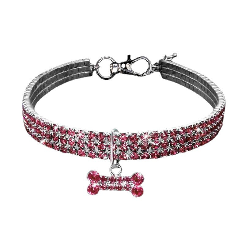 GlamourPaw Rhinestone Pet Collar - Luxury Collar for Dogs & Cats