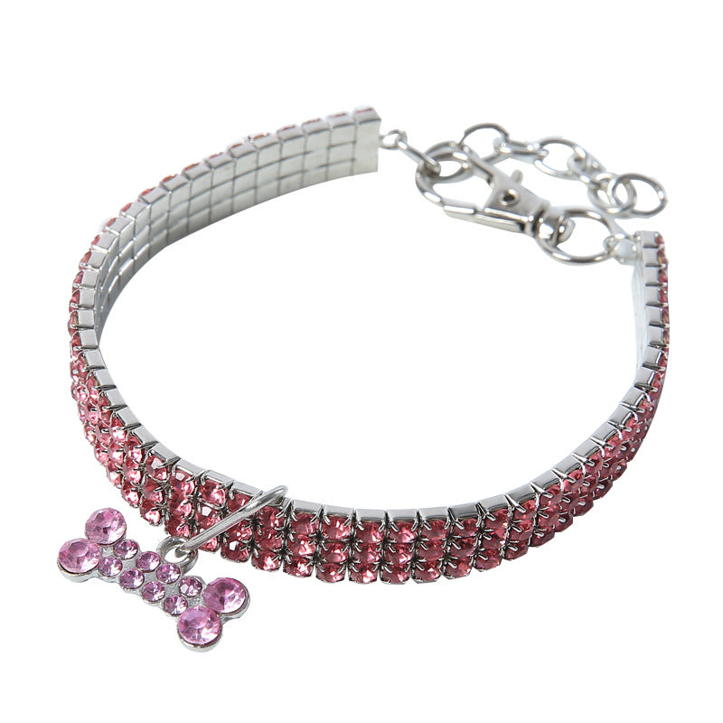 GlamourPaw Rhinestone Pet Collar - Luxury Collar for Dogs & Cats