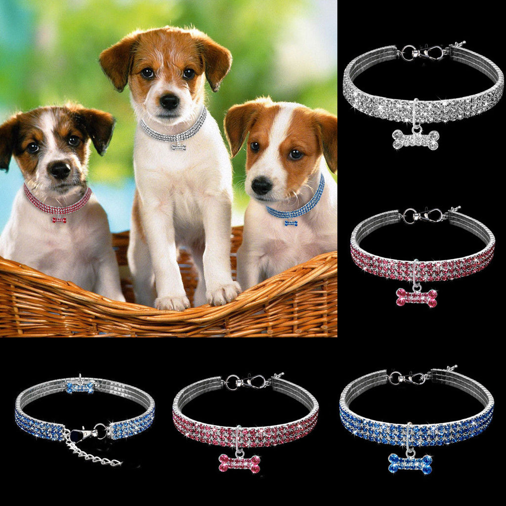 GlamourPaw Rhinestone Pet Collar - Luxury Collar for Dogs & Cats