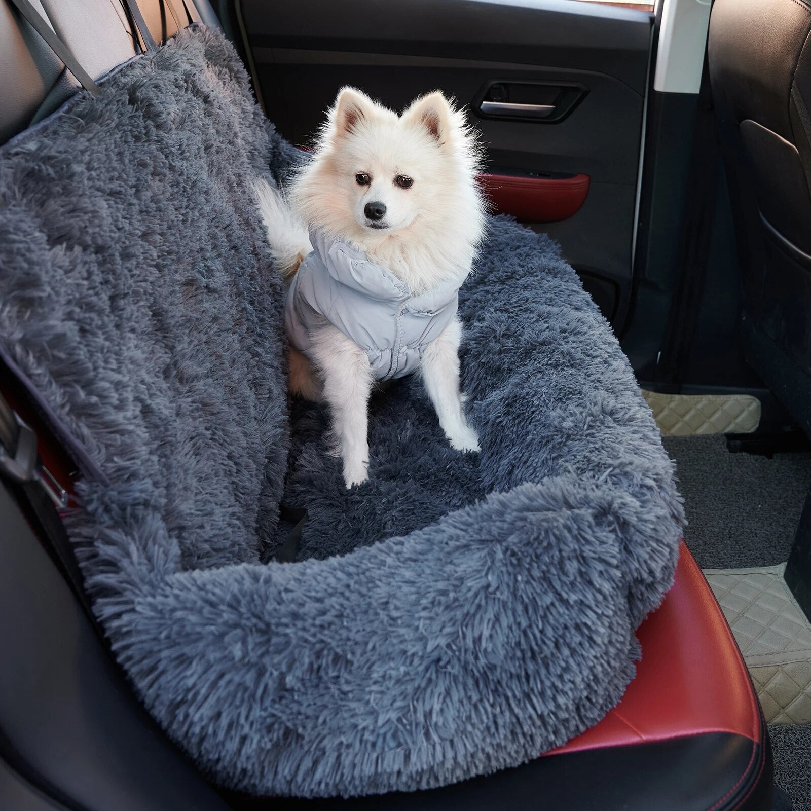 CozyRide Pet Car Seat Bed - Soft Dog Travel Cushion Seat