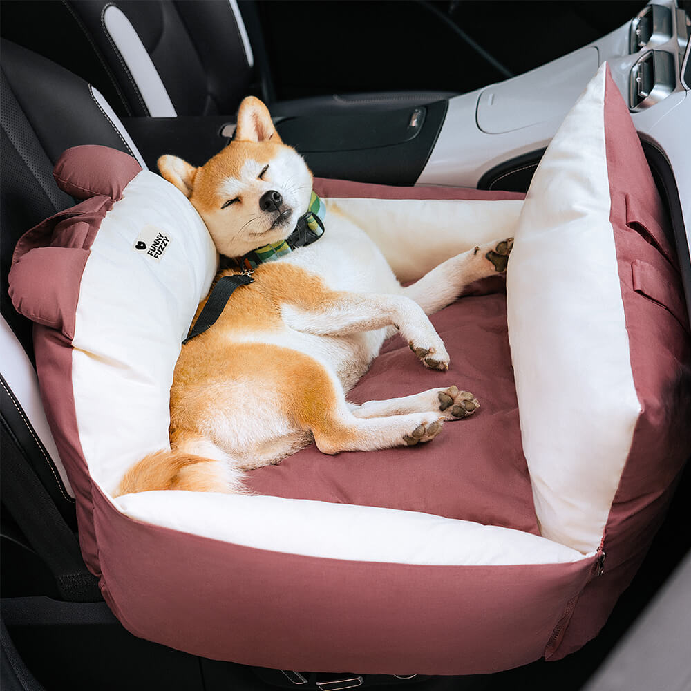 CozyCruise Pet Car Bed - Portable Dog Travel Seat Cushion