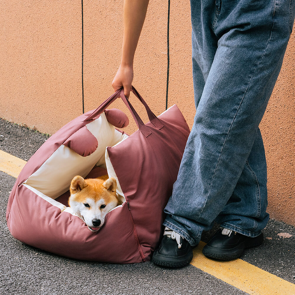 CozyCruise Pet Car Bed - Portable Dog Travel Seat Cushion