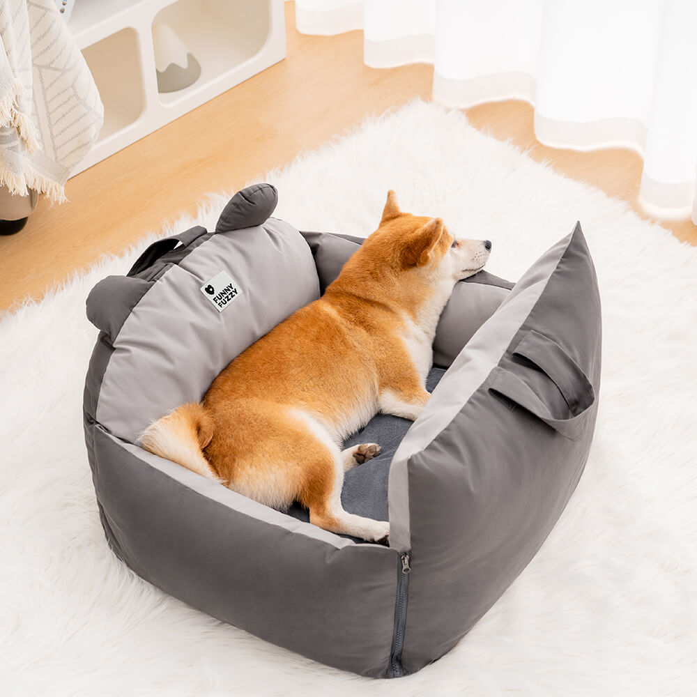 CozyCruise Pet Car Bed - Portable Dog Travel Seat Cushion