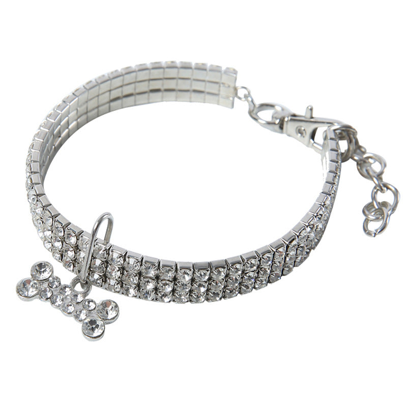 GlamourPaw Rhinestone Pet Collar - Luxury Collar for Dogs & Cats