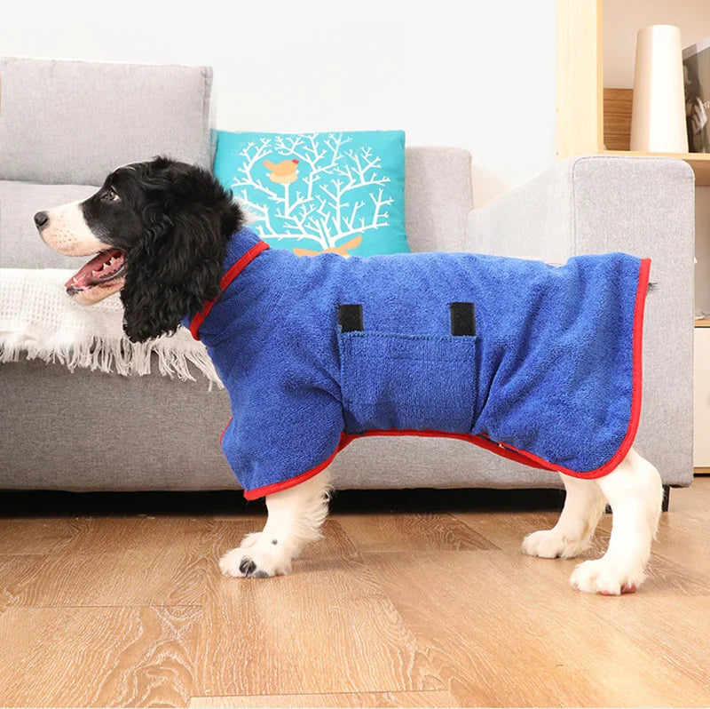 DryComfort Dog Bathrobe - Quick Dry Pet Bath Coat